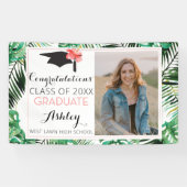 トロピカルルアウ（ハワイ式宴会）卒業カーフラッグ 横断幕 (横)