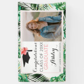 トロピカルルアウ（ハワイ式宴会）卒業カーフラッグ 横断幕 (縦)