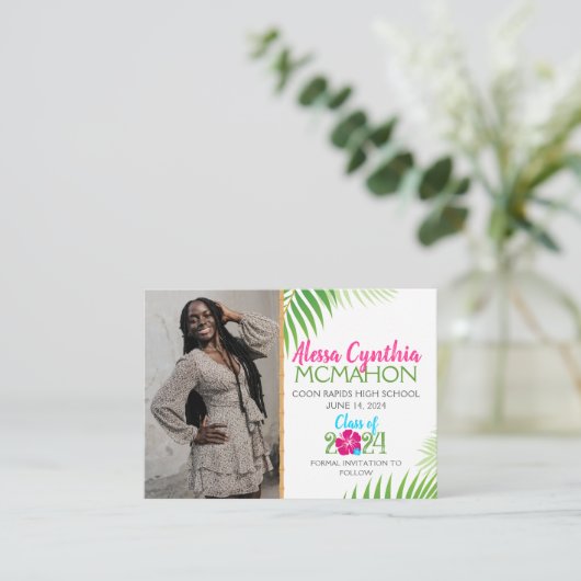 トロピカルルアウ（ハワイ式宴会）卒業2フォトミニアナウンス エンクロージャーカード (スタンド正面)