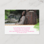 トロピカルルアウ（ハワイ式宴会）卒業2フォトミニアナウンス エンクロージャーカード (裏面)