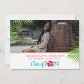 トロピカルルアウ(ハワイ式宴会)卒業2フォト招待状 招待状 (裏面)