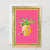 トロピカルルアウ（ハワイ式宴会）誕生日パーティーへの招待 招待状 (裏面)