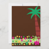 トロピカルルアウ（ハワイ式宴会）誕生日プールパーティの招待状 招待状 (裏面)