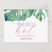 トロピカルルアウ(ハワイ式宴会)50thバースデーパーティー予算 インビテーションポストカード (正面)
