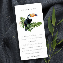 トロピカルレインフォレストのオウムの動物 あらゆる年齢の誕生日 サンキューカード