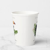 トロピカルレインフォレストのトウコンコーラルブライダルシャワー 紙コップ (右)