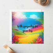 トロピカルレインボー悔やみや弔慰 ノートカード (正面/裏面インサイチュ)