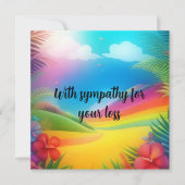 トロピカルレインボー悔やみや弔慰 ノートカード (正面)
