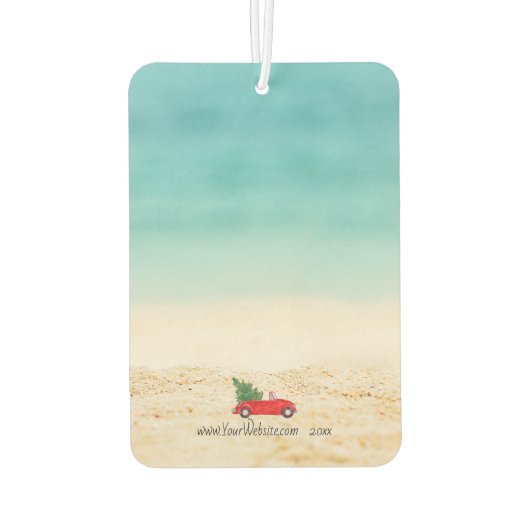 トロピカルレッドカーメリークリスマスビジネスプロモーション カーエアーフレッシュナー (裏面)