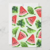 トロピカルレッドスイカベイビーシャワー招待状 招待状 (裏面)