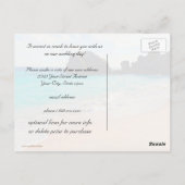 トロピカルレッドハイビスカスかわいらしビーチありがとう ポストカード (裏面)