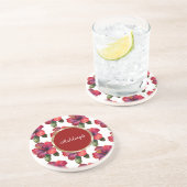 トロピカルレッドハイビスカスの花 コースター (側面)