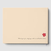 トロピカルレッドハイビスカスフローラバケーションホームレンタル ゲストブック (裏面)