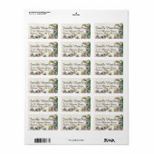 トロピカルレディースリッパーオーキッドフラワー住所 シール (フルシート)