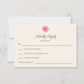 トロピカルレトロコーストウェディング招待状 出欠カード (正面)