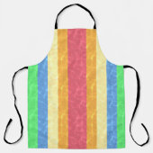 トロピカルレトロストライプサンライズパステルレインボー エプロン (正面)