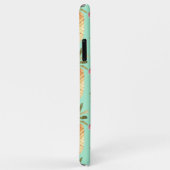 トロピカルレトロプリントをミントの背景 Case-Mate iPhoneケース (裏面/右)