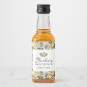 トロピカルレモンシトラス赤ちゃんシャワー水色 リキュールボトルラベル (正面)