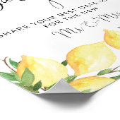 トロピカルレモンデイトジャーブライダルシャワーポスター ポスター (角)