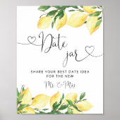 トロピカルレモンデイトジャーブライダルシャワーポスター ポスター (正面)