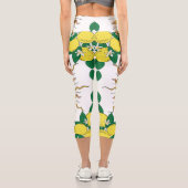 トロピカルレモンフルーツ、サン顔。 カプリレギンス (裏面)