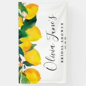 トロピカルレモンブライダルシャワーバナー 横断幕 (縦)