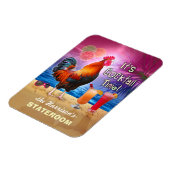 トロピカルロスターカクテルおもしろいクルーズステートルーム マグネット (左側)