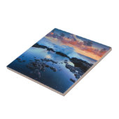 トロピカルロッキービーチサンセットシーウェーブ タイル (側面)