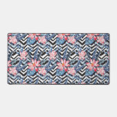 トロピカルロータス花柄2 デスクマット (正面)