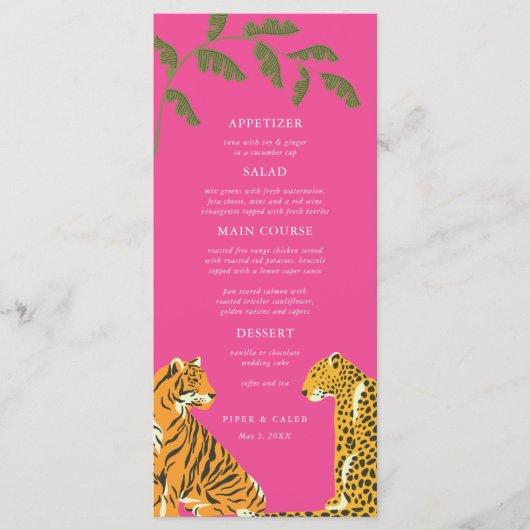 トロピカルワイルドキャッツ結婚のメニュー メニュー (正面)