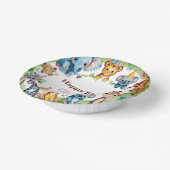 トロピカルワイルドワンジャングルサファリアニマルズ誕生日 ペーパーボウル (傾斜あり)