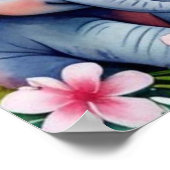 トロピカルワイルドワンジャングルサファリアニマルズ誕生日 ポスター (角)