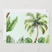 トロピカルワイルドワンジャングルサファリアニマルズ誕生日 招待状 (裏面)