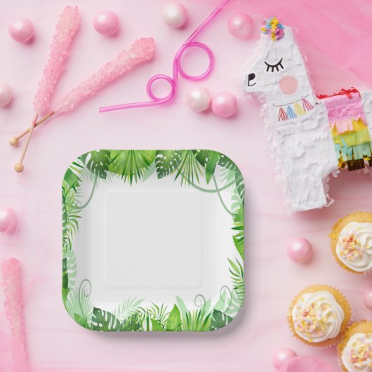 トロピカルワイルドワン誕生日 ペーパープレート (パーティー)