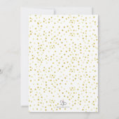 トロピカルワイルドワン金ゴールドサファリ動物ベビーシャワー 招待状 (裏面)