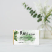 トロピカルワインラッフルチケットブライダルシャワーカード プレイスカード (スタンド正面)