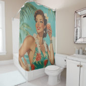 トロピカルヴィンテージパラダイスビベス シャワーカーテン (インサイチュ)