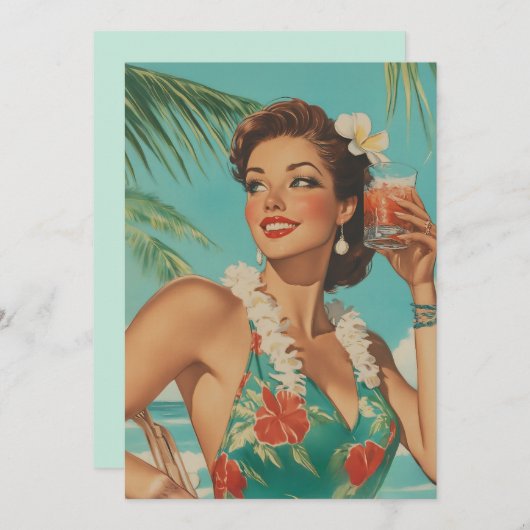 トロピカルヴィンテージパラダイスビベス 招待状 (正面/裏面)