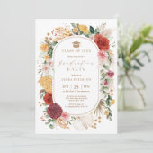 トロピカルヴィンテージパンパスフローラガーデン卒業 招待状 (スタンド正面)