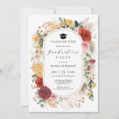 トロピカルヴィンテージパンパスフローラガーデン卒業I 招待状 (正面)
