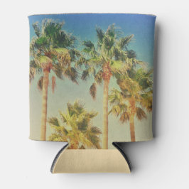 トロピカルヴィンテージパームスフォト 缶クーラー