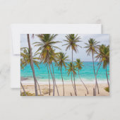 トロピカルヴィンテージビーチショアパーム結婚ズ 招待状 (裏面)