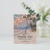 トロピカルヴィンテージビーチ結婚式ありがとう サンキューカード (スタンド正面)