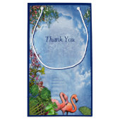 トロピカルヴィンテージブルーマーブルパレス スモールペーパーバッグ (裏面)