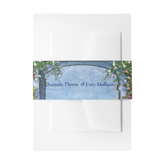 トロピカルヴィンテージブルーマーブルパレス 招待状ベリーバンド (正面例)