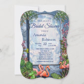 トロピカルヴィンテージブルーマーブルパレス 招待状 (正面)