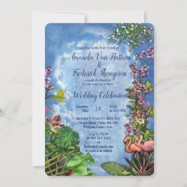 トロピカルヴィンテージブルーマーブルパレス 招待状