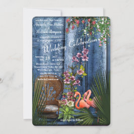 トロピカルヴィンテージブルーマーブルパレス 招待状