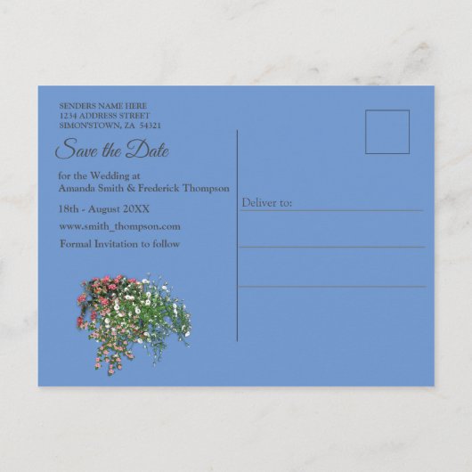 トロピカルヴィンテージブルーマーブルパレス 案内ポストカード (裏面)