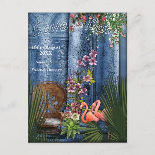 トロピカルヴィンテージブルーマーブルパレス 案内ポストカード (正面)